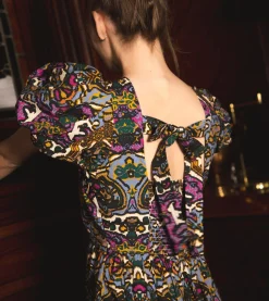 Evita Midi Dressmosaic Ikat
